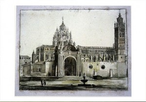 Postal dibujo Catedral