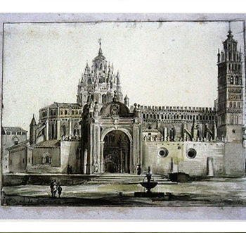 Postal dibujo Catedral